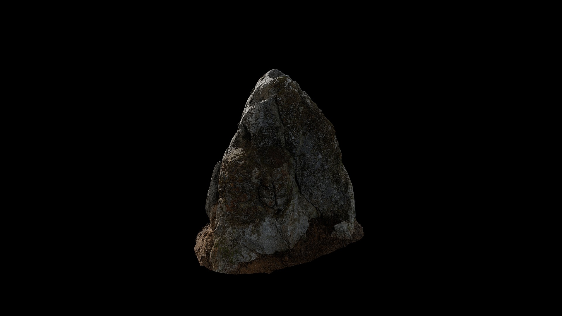 Anydrafts Mossy Rock 21 Low-poly 3D model_5