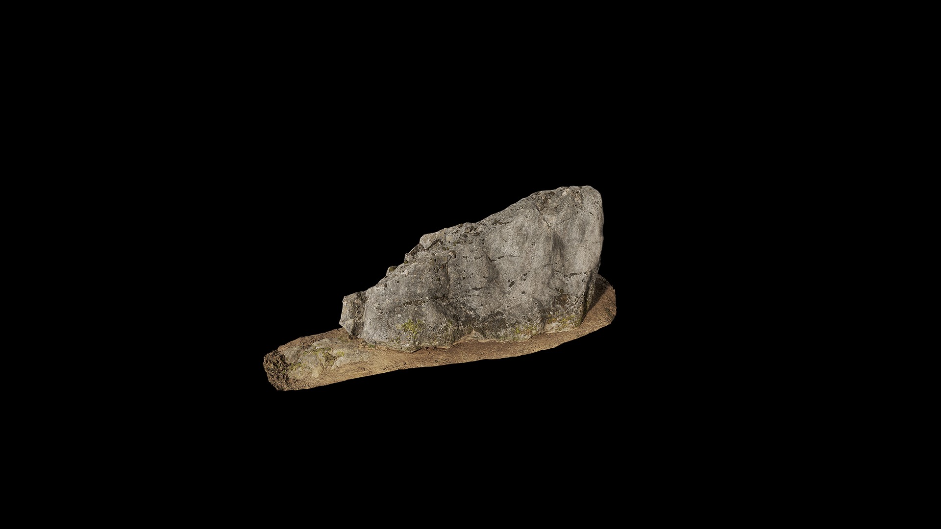 Anydrafts Mossy Rock 24 Low-poly 3D model_7