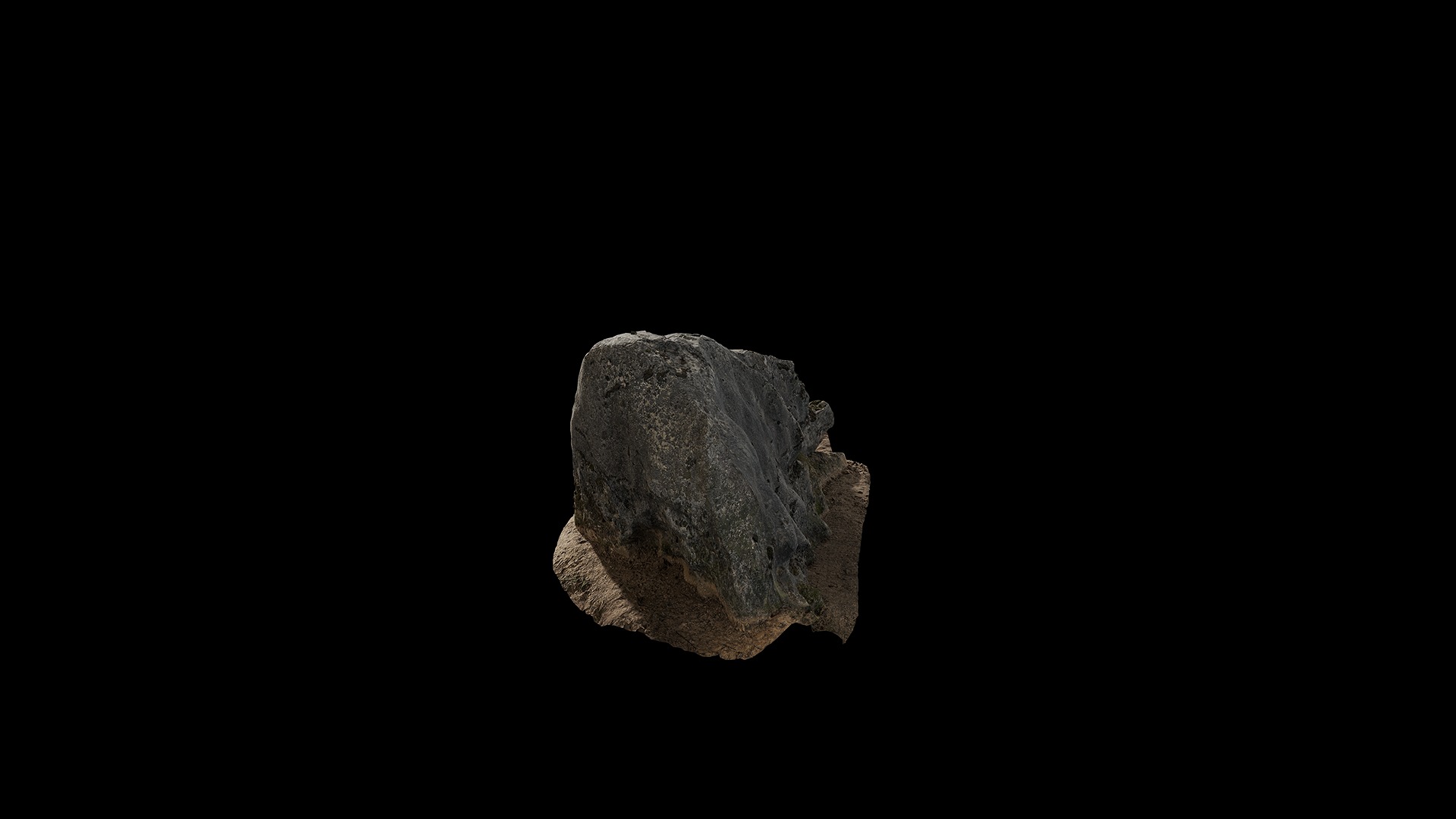 Anydrafts Mossy Rock 24 Low-poly 3D model_4
