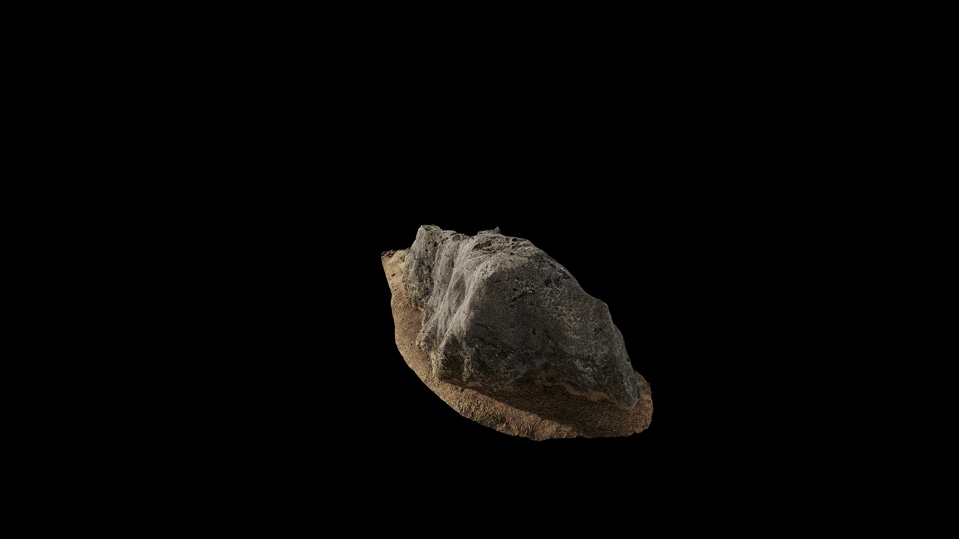 Anydrafts Mossy Rock 24 Low-poly 3D model_6