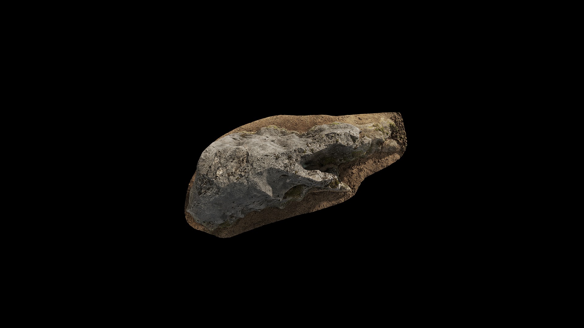 Anydrafts Mossy Rock 24 Low-poly 3D model_5