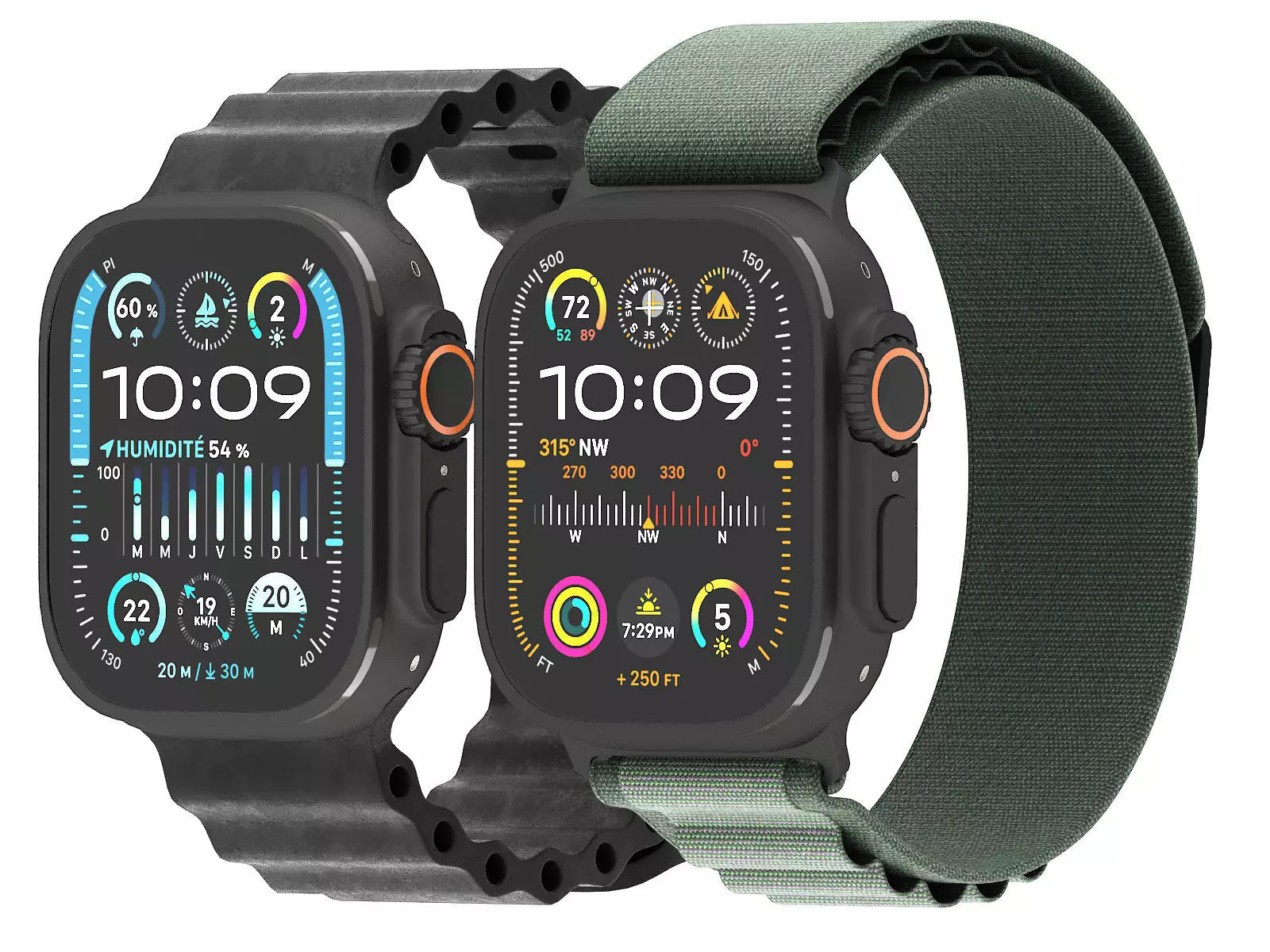 Apple watch ultra 2 black titanium 3D model