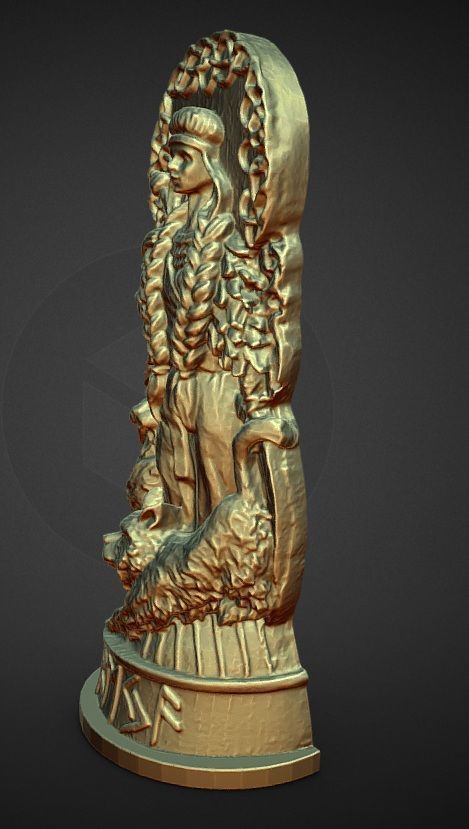 gods of asgard statue freya 3D print model_3