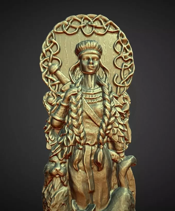 gods of asgard statue freya 3D print model_0