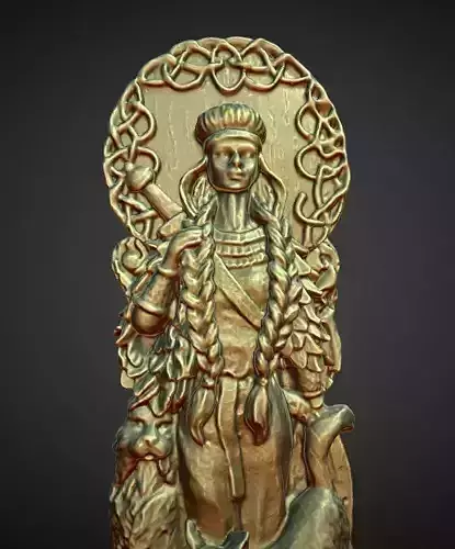 gods of asgard statue freya 3D print model