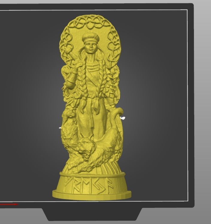 gods of asgard statue freya 3D print model_4