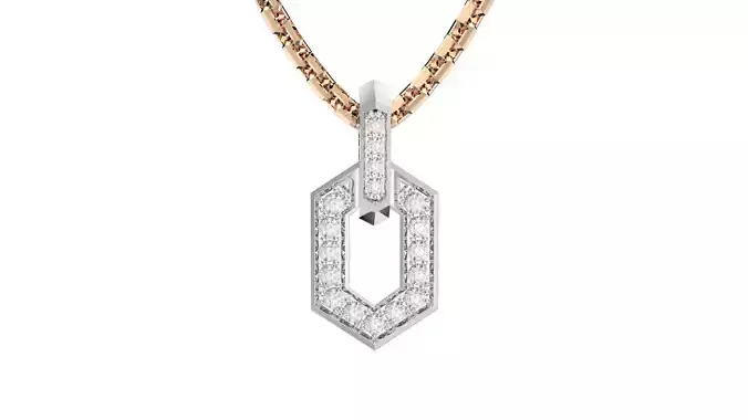 Gold pendant chains P31 3D print model