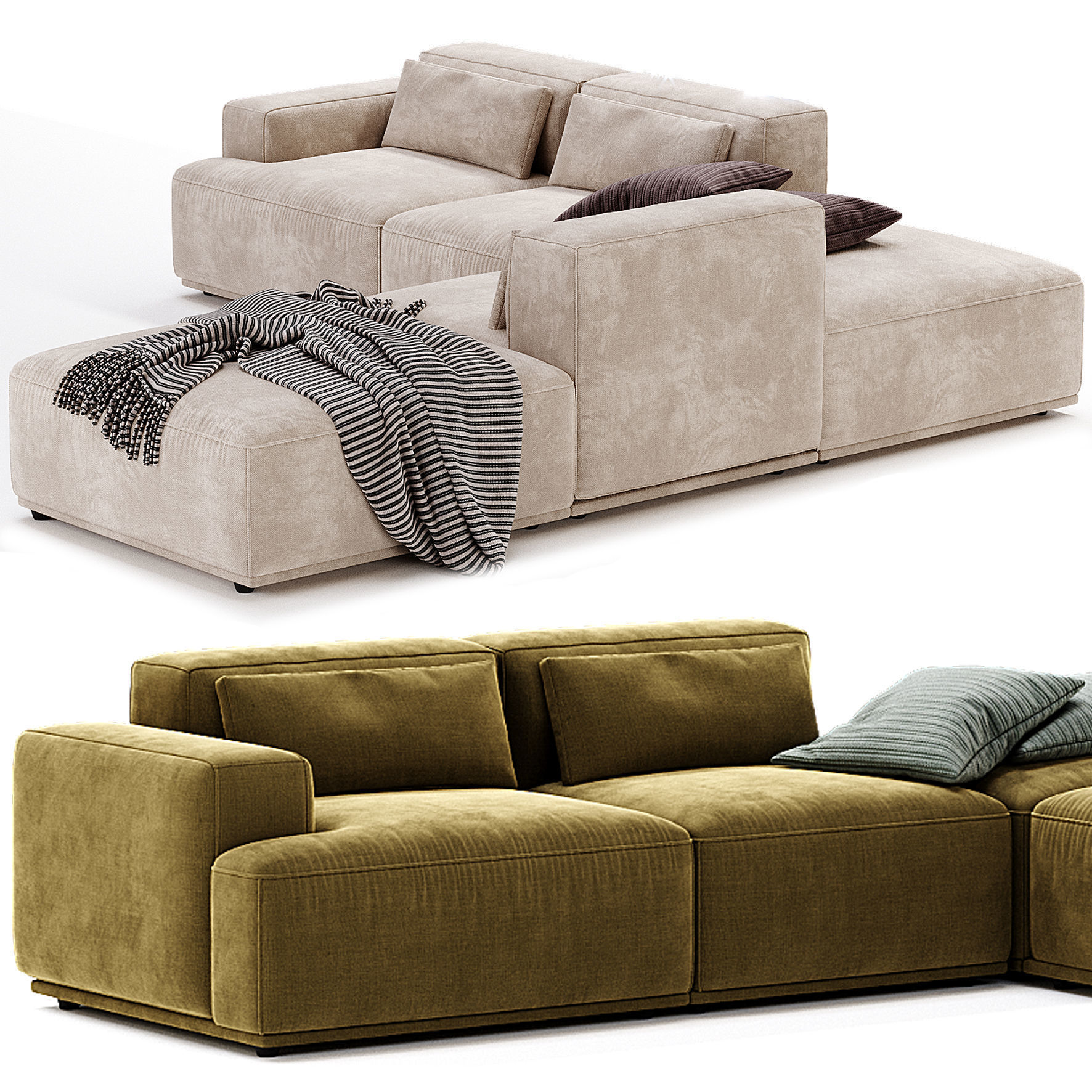 Connect Soft Modular Corner Sofa 3D model_4