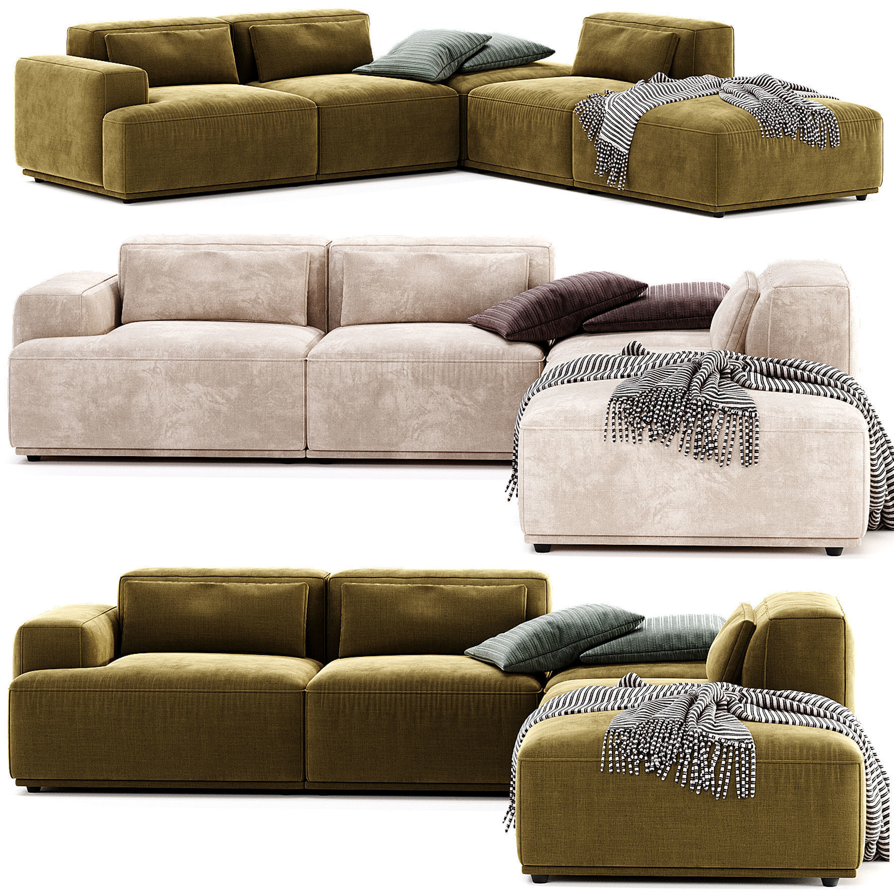 Connect Soft Modular Corner Sofa 3D model_1