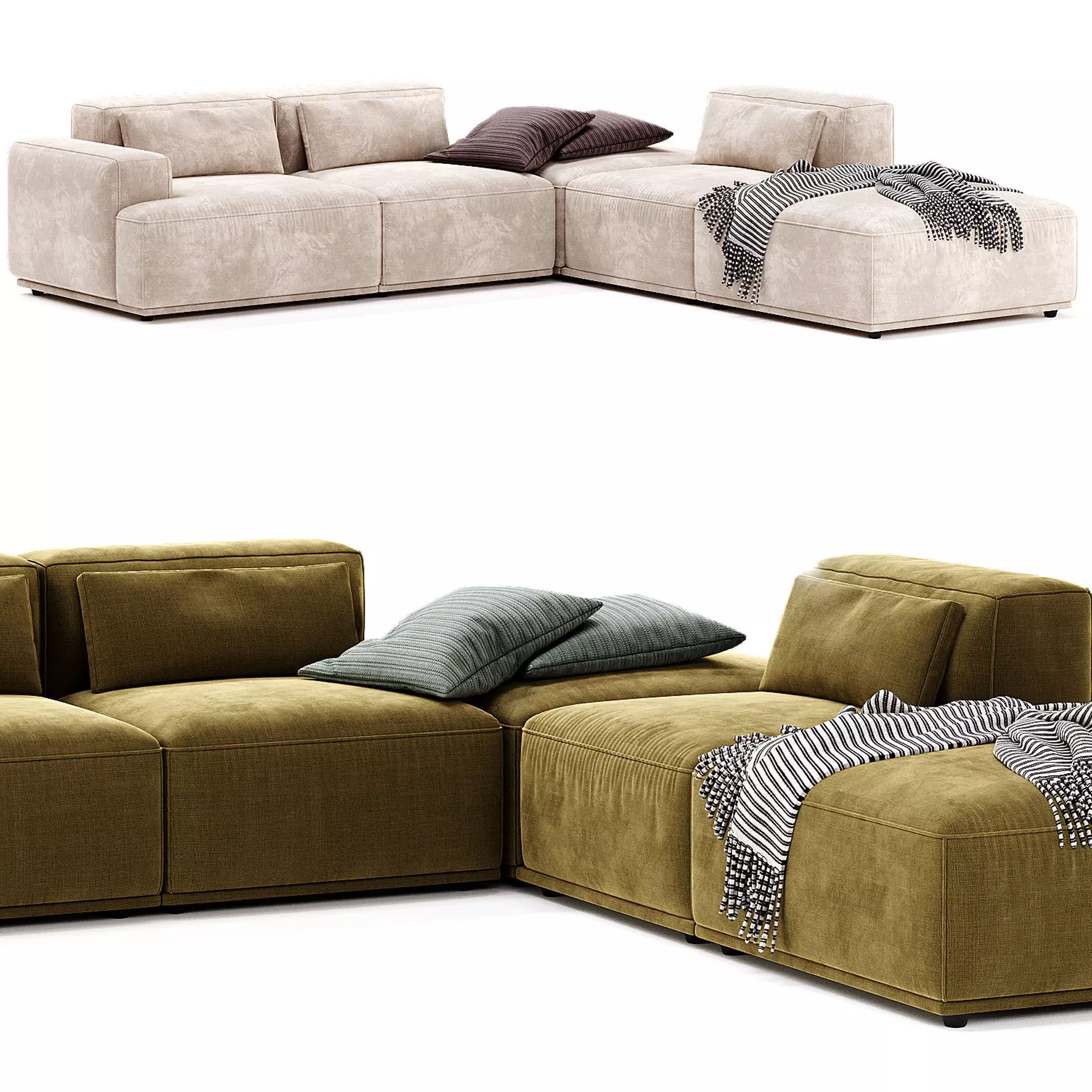 Connect Soft Modular Corner Sofa 3D model_0
