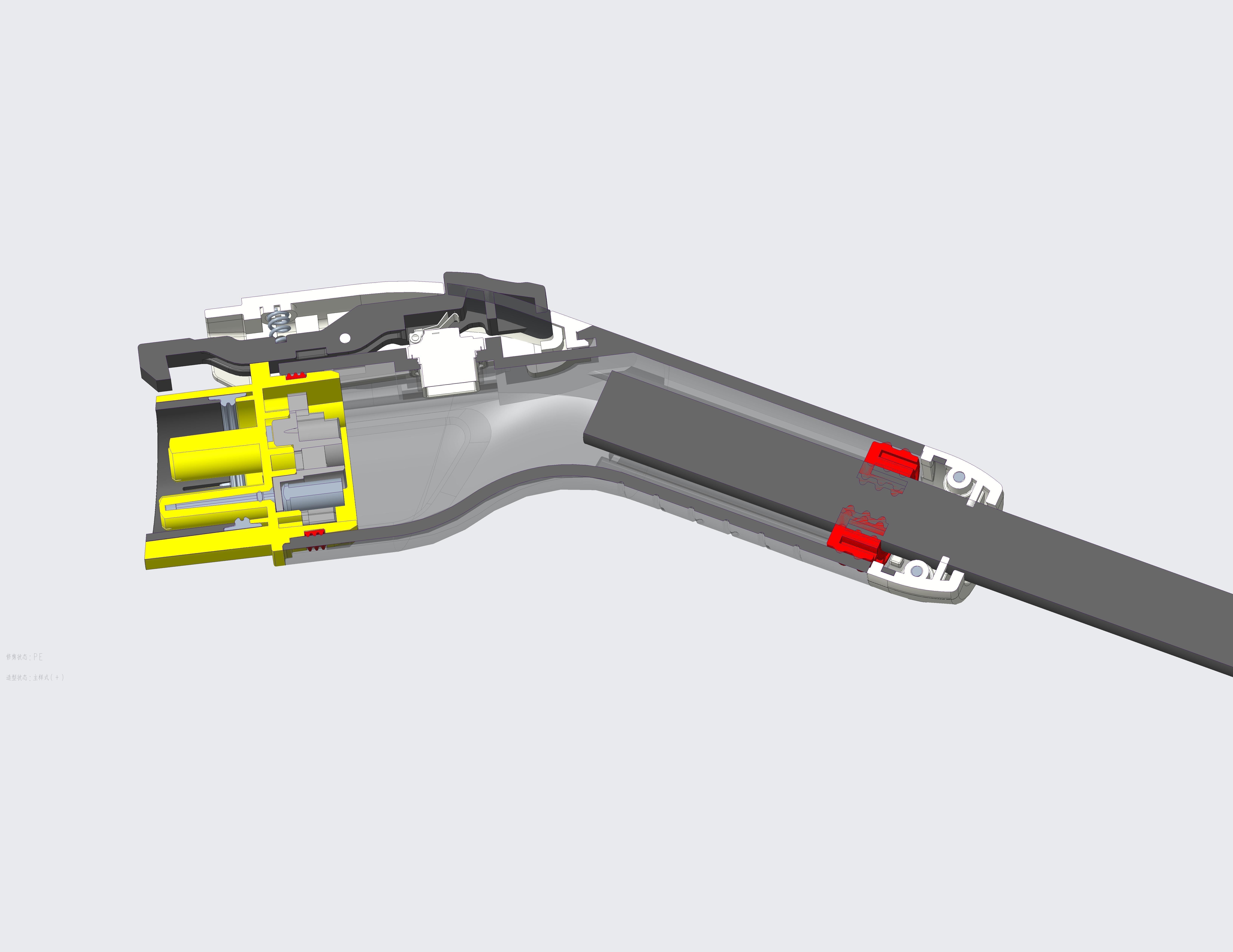 J1772 ev charging plug TYPE1 3D model_2