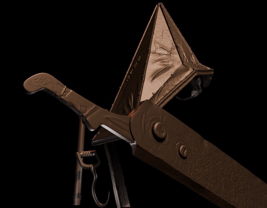 Classic SH2 Pyramid Head - Marvel Legends conversion 3D print model_7