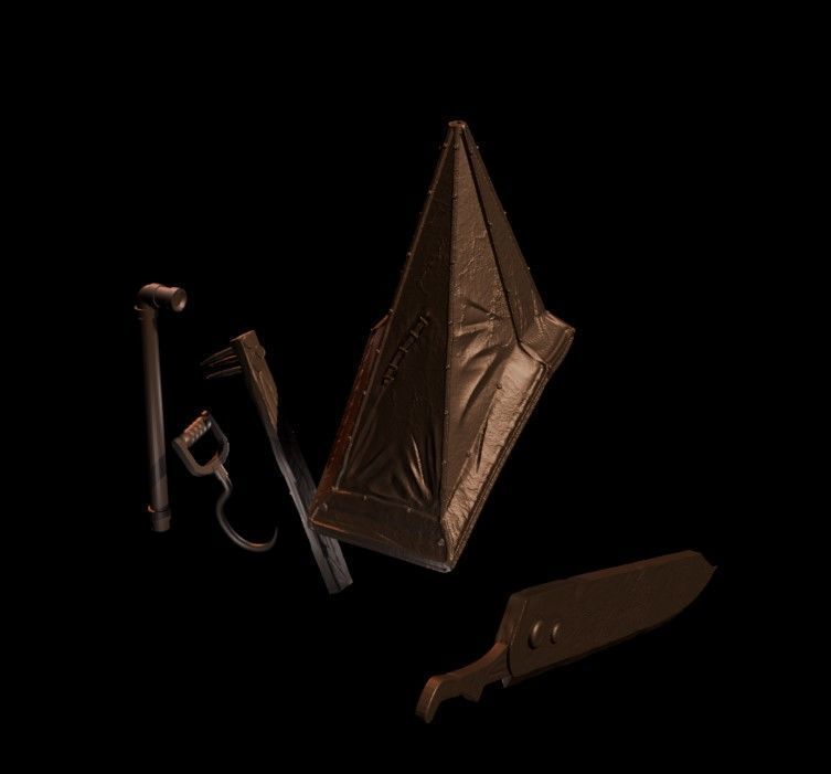 Classic SH2 Pyramid Head - Marvel Legends conversion 3D print model_4