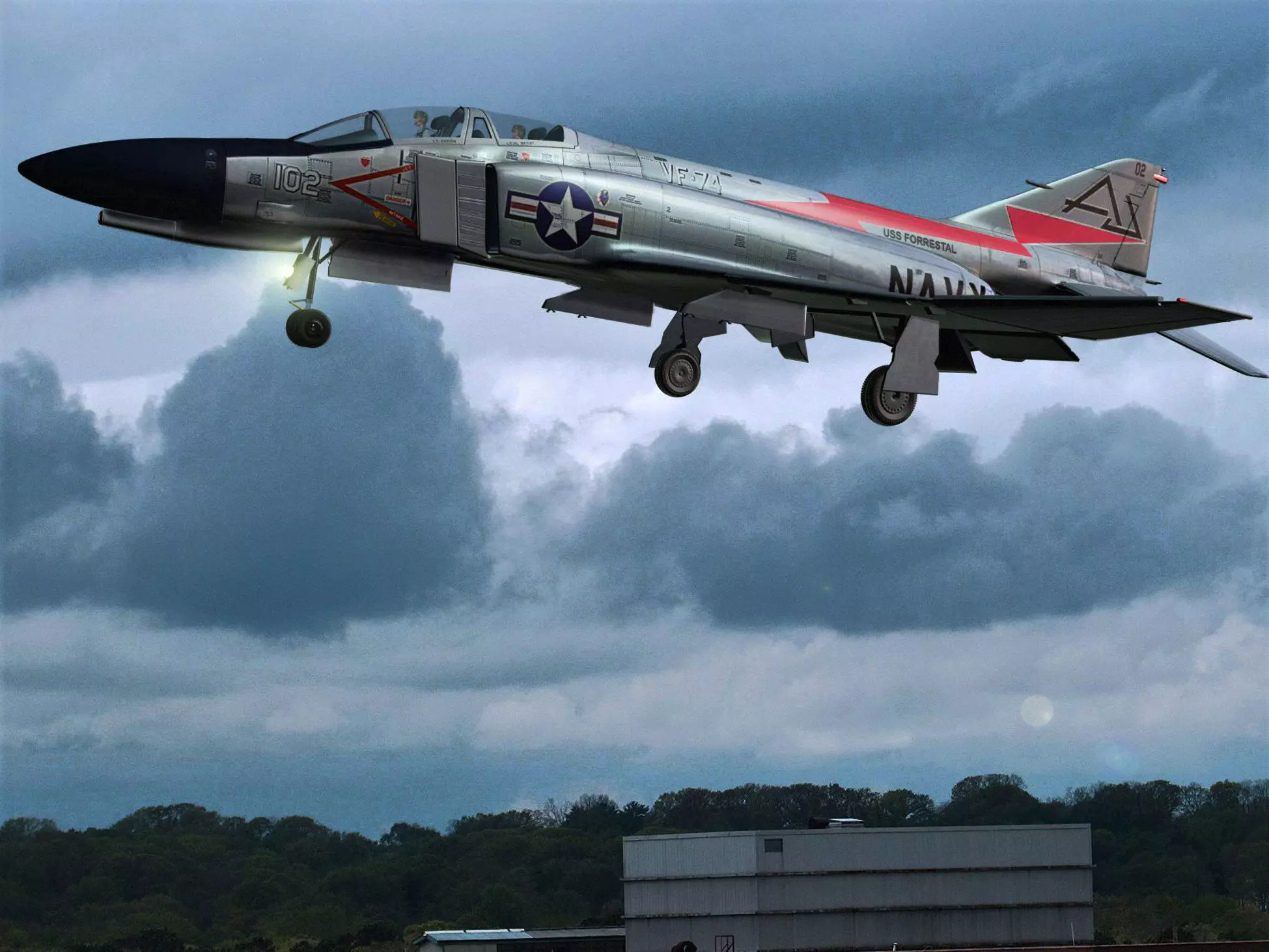 F-4E fighter Free 3D model