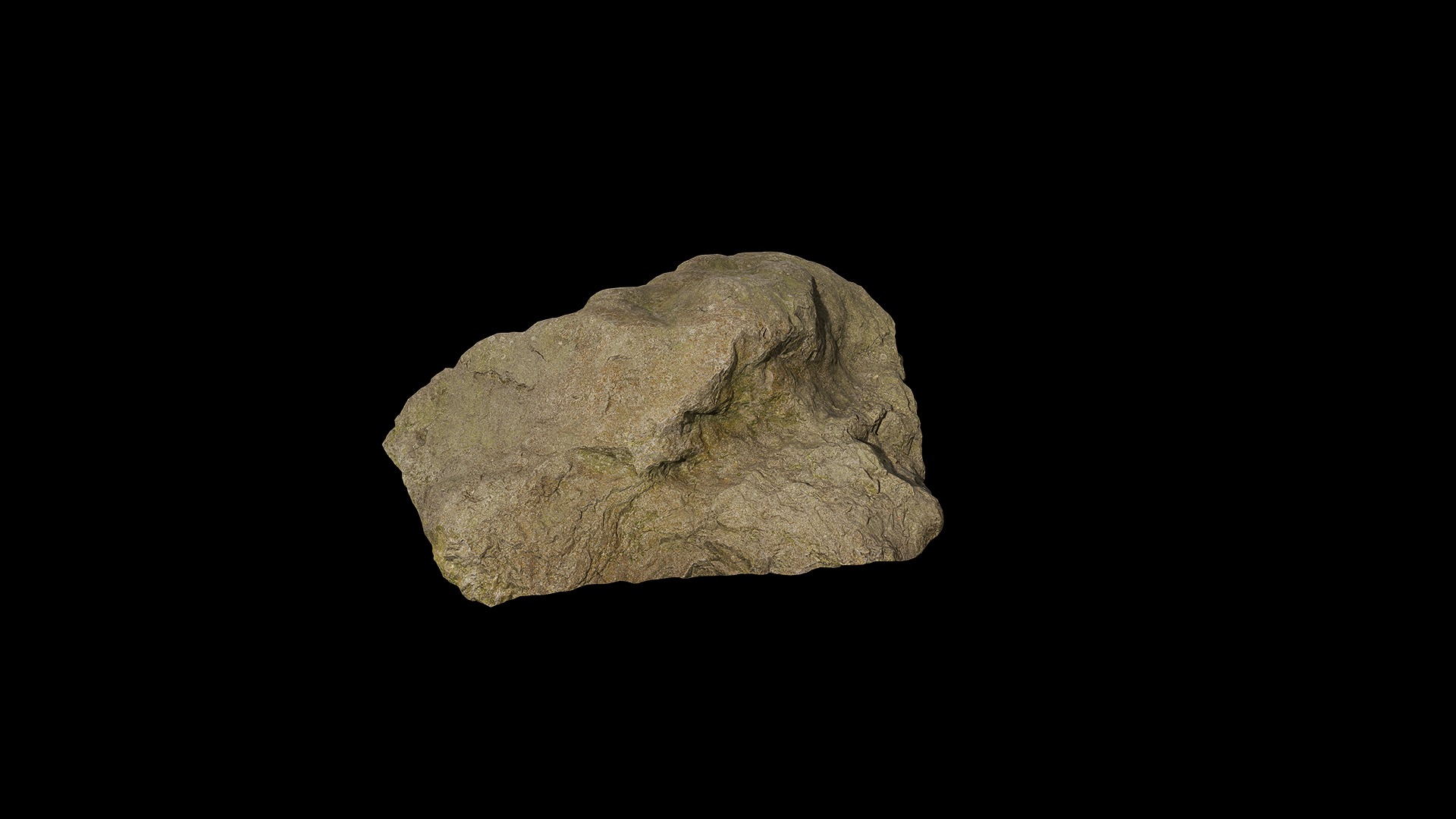 Anydrafts Mossy Rock 28 Low-poly 3D model_7
