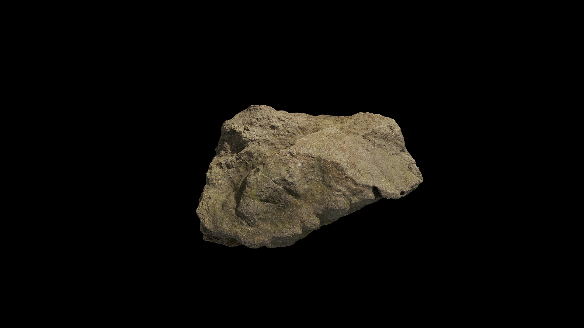 Anydrafts Mossy Rock 28 Low-poly 3D model_1