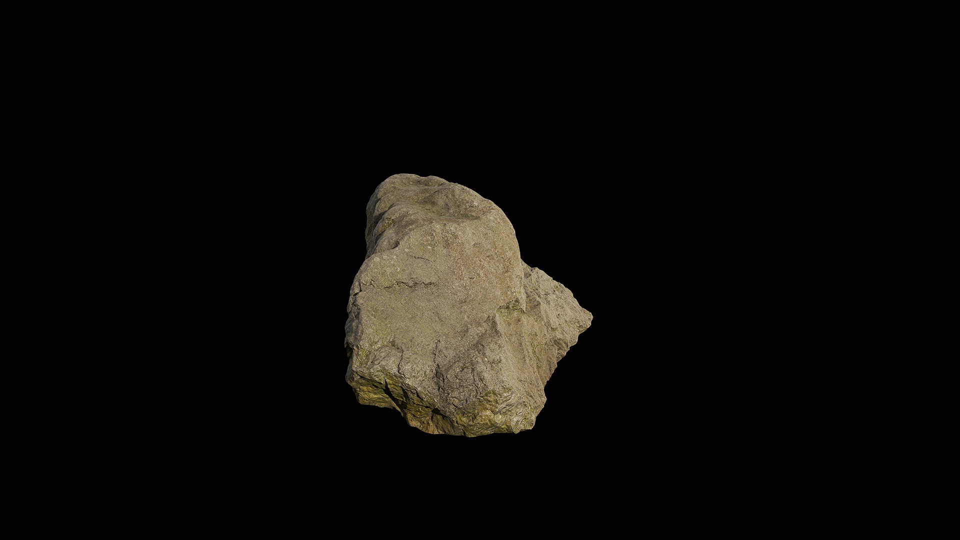 Anydrafts Mossy Rock 28 Low-poly 3D model_3