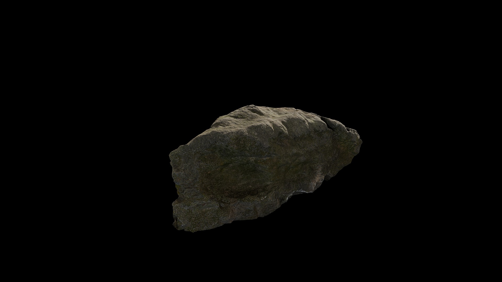 Anydrafts Mossy Rock 28 Low-poly 3D model_4
