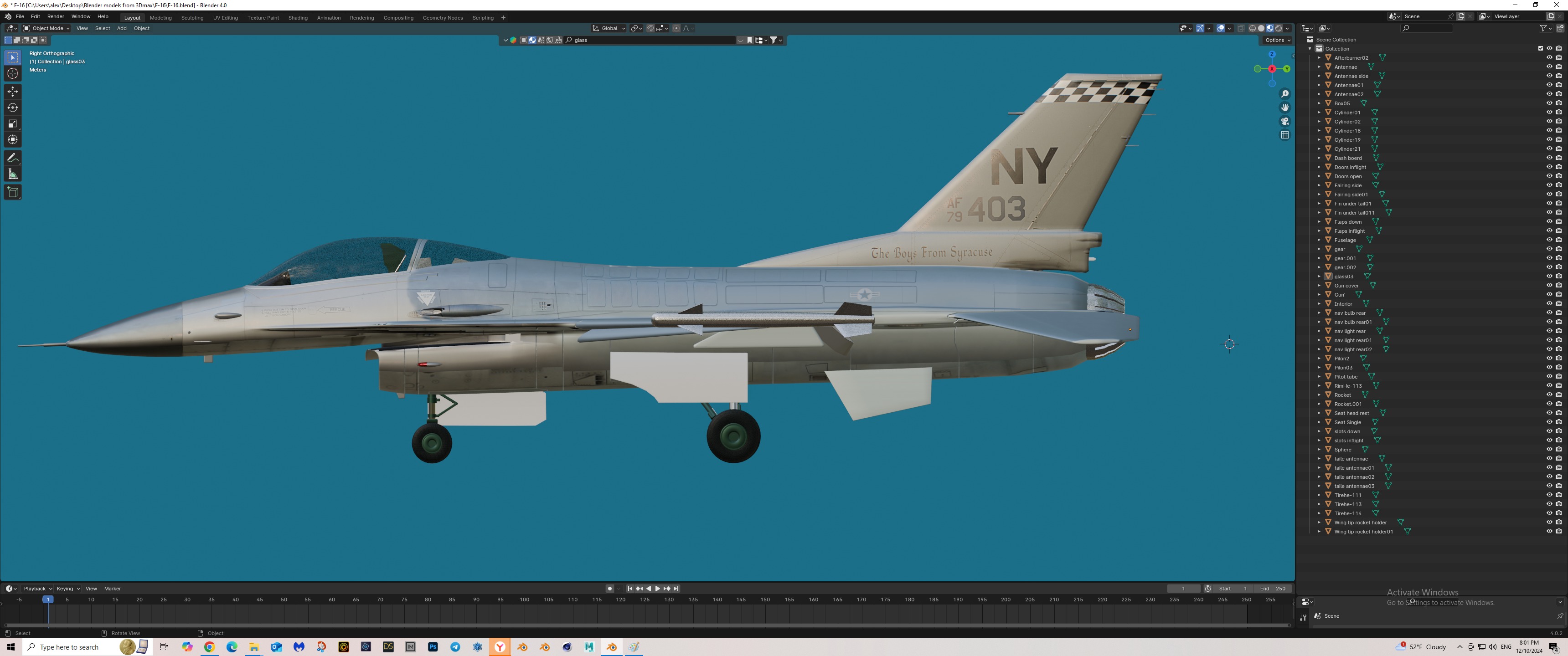 F-16 fighter jet Free 3D model_3