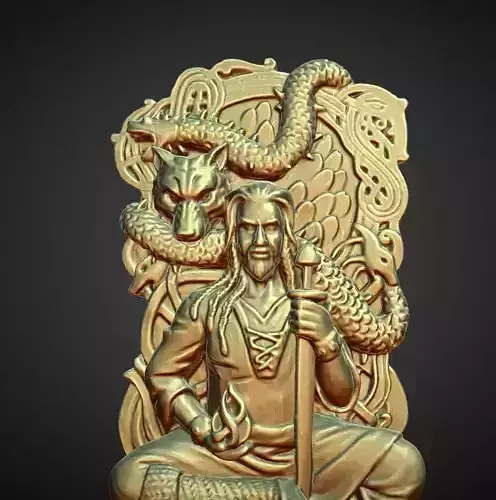 gods of asgard statue LOKI