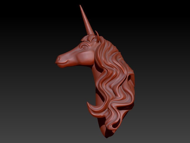 Unicorn pendant 3D print model_5