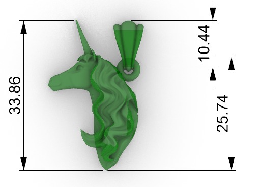 Unicorn pendant 3D print model_17