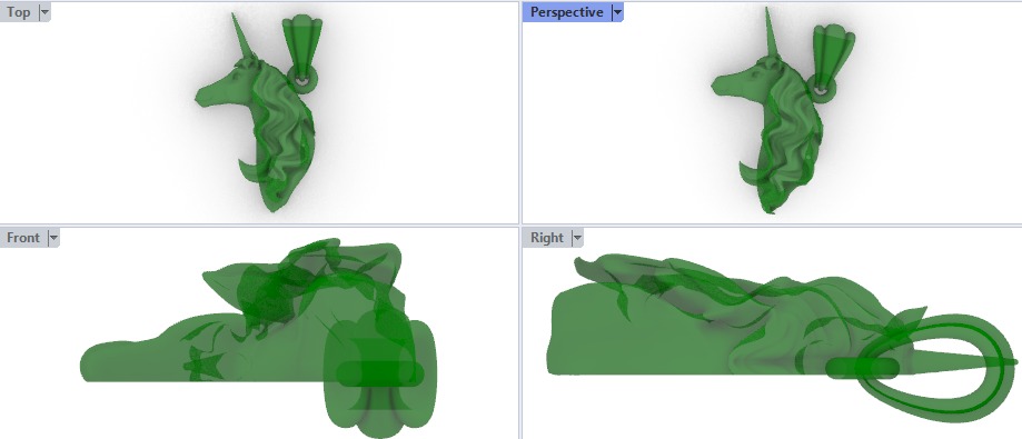 Unicorn pendant 3D print model_22