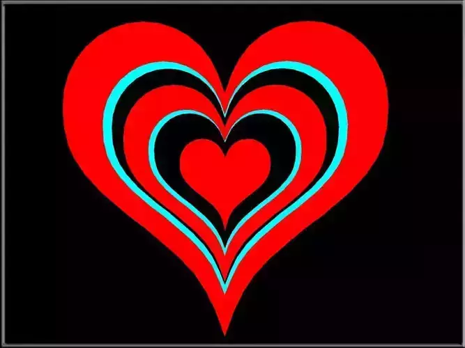 Heart target symbol icon 02