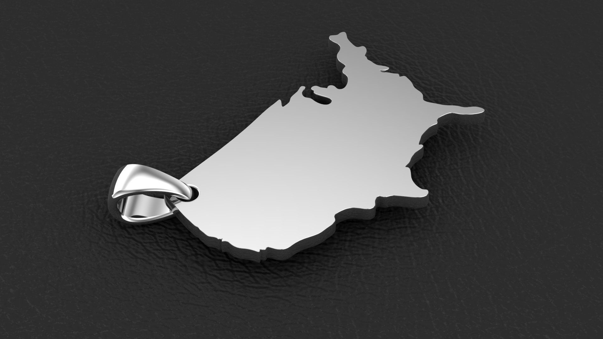 America map pendant 3D print model 3D print model_1