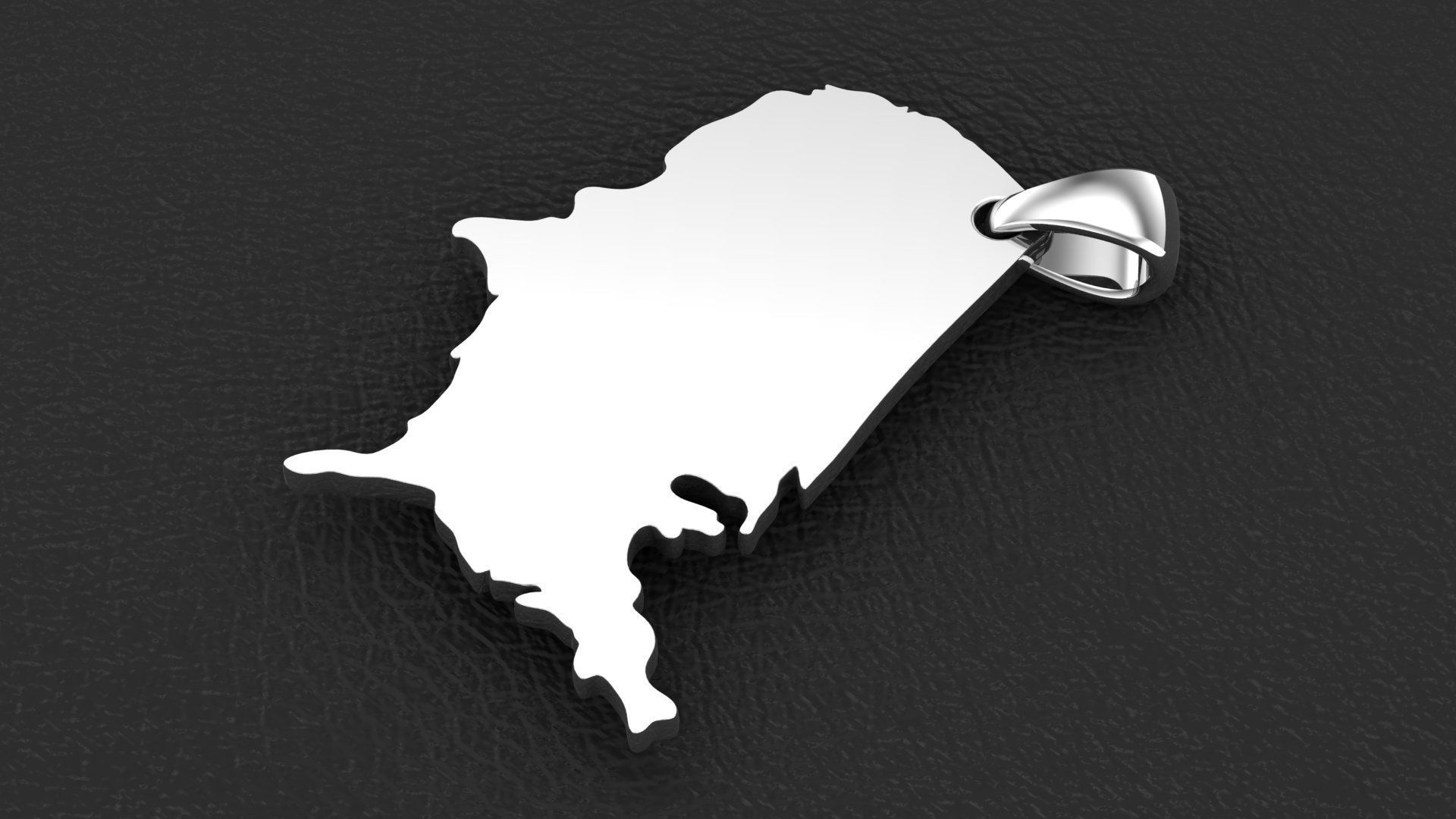 America map pendant 3D print model 3D print model_3