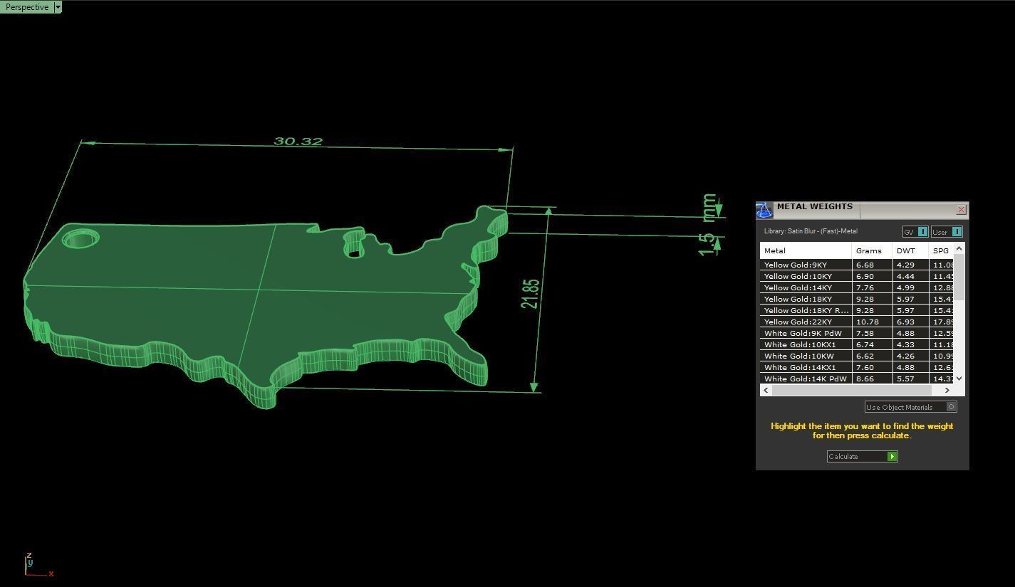 America map pendant 3D print model 3D print model_5