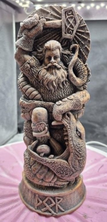 gods of asgard statue THOR 2 3D print model_2