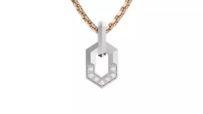 Gold pendant chains P29 3D print model
