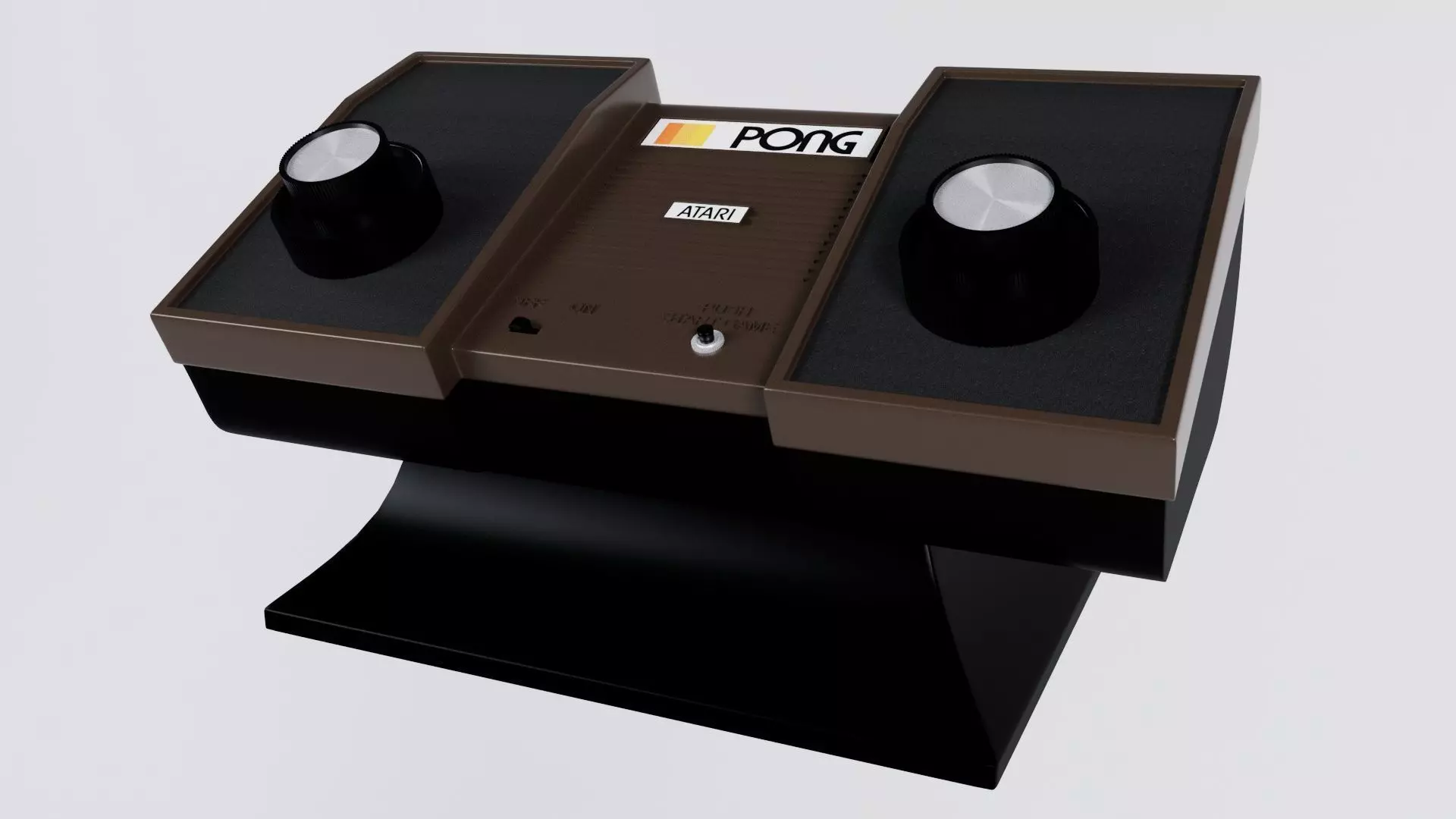 Atari first video console Home Pong 3D model_0