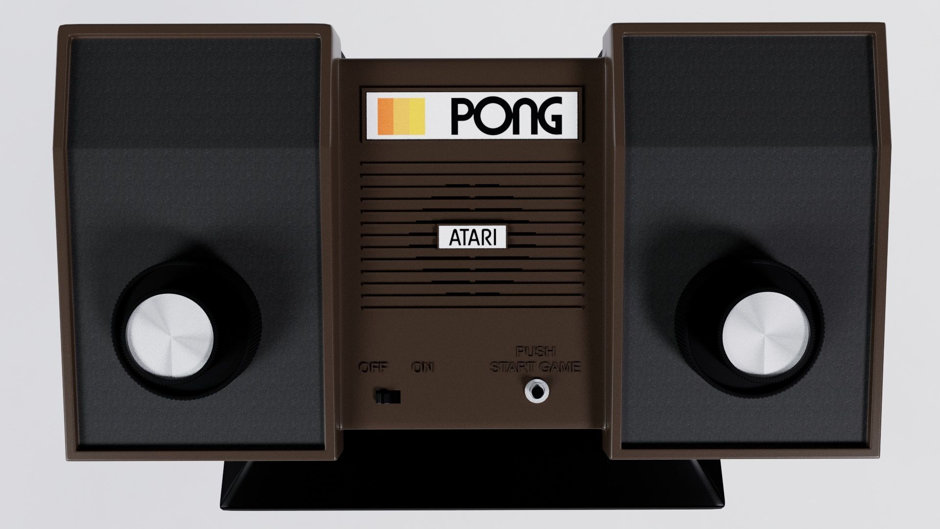 Atari first video console Home Pong 3D model_1
