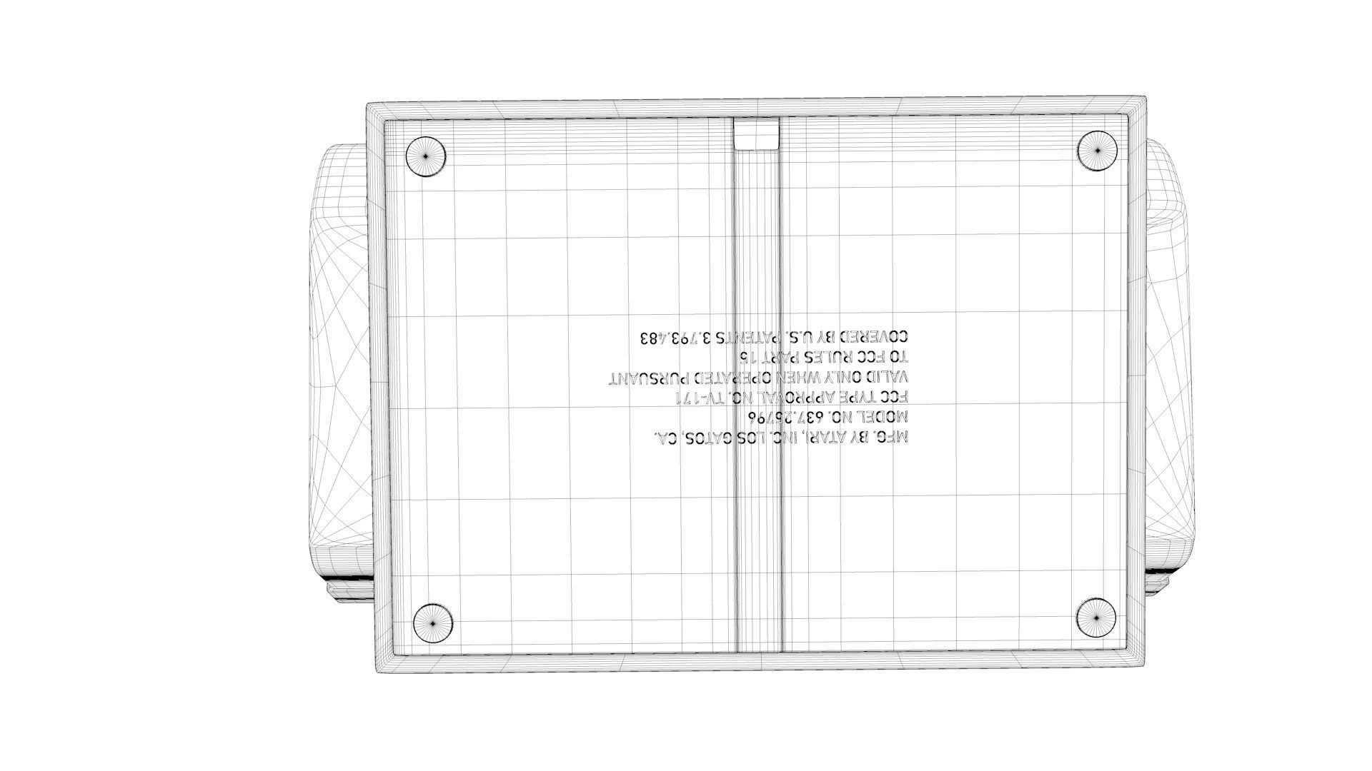 Atari first video console Home Pong 3D model_6