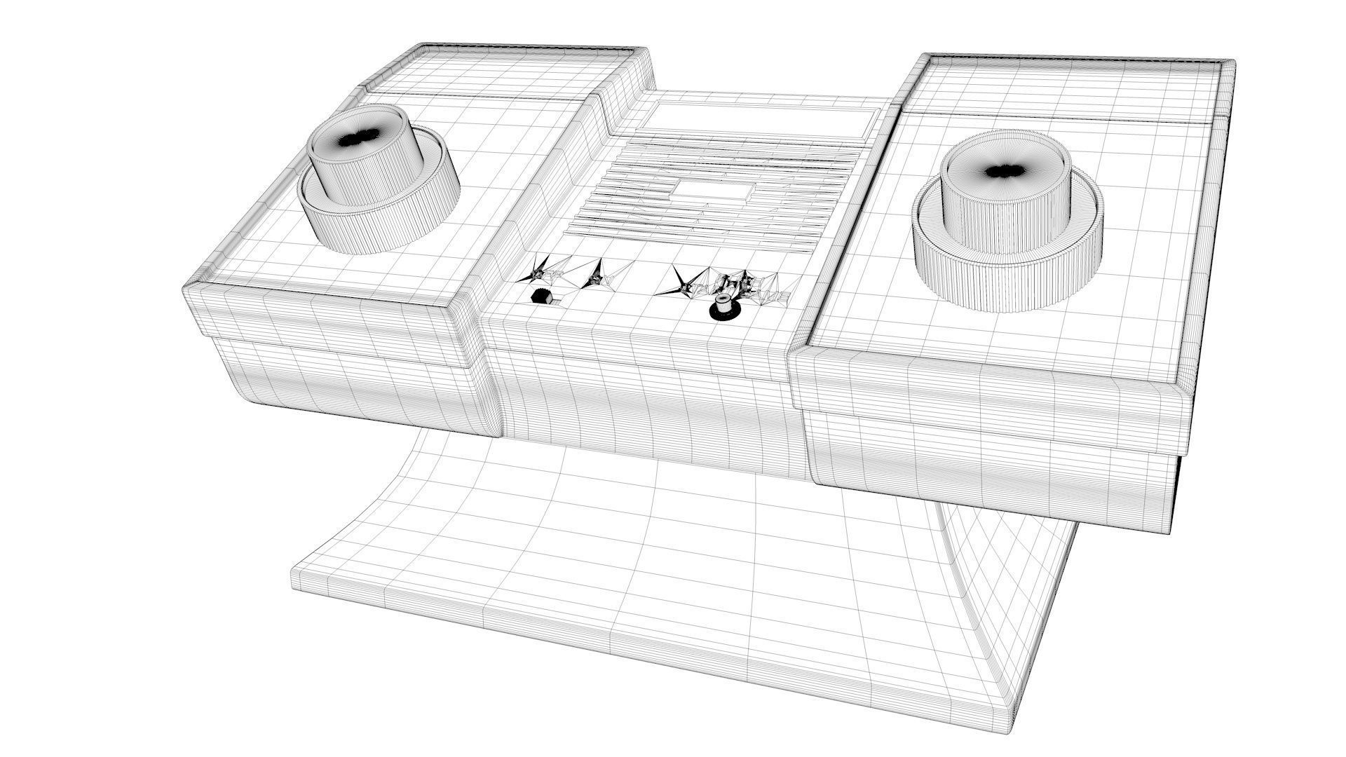 Atari first video console Home Pong 3D model_5