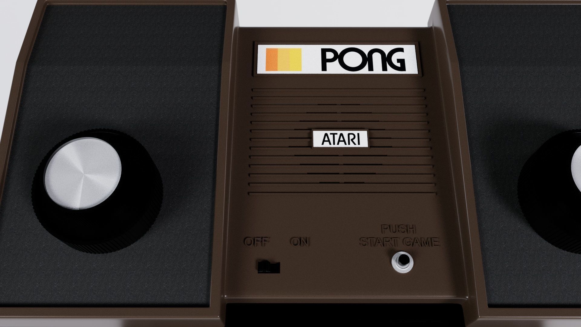 Atari first video console Home Pong 3D model_4