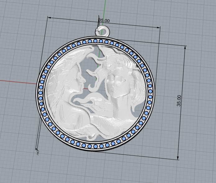 twin pendat  3D print model_9