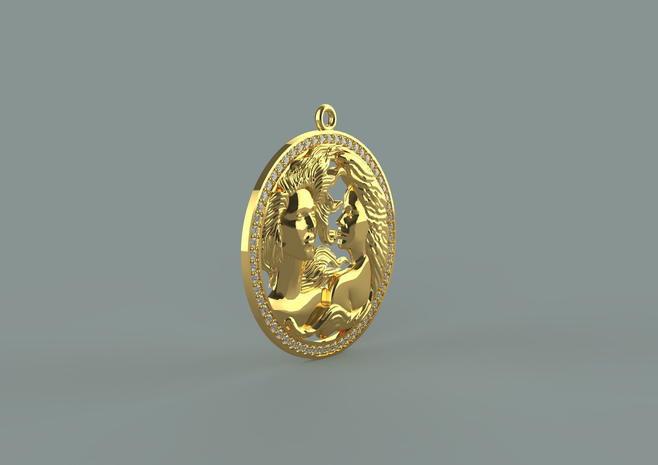 twin pendat  3D print model_1