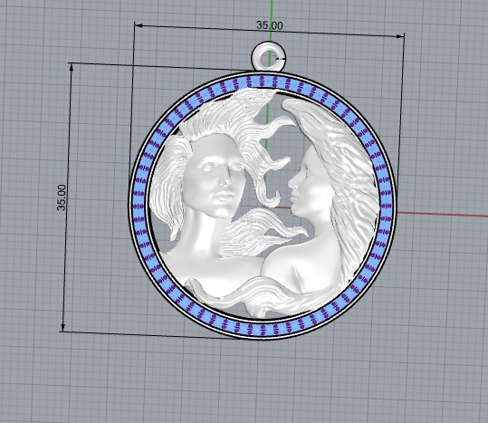 twin pendat  3D print model_11