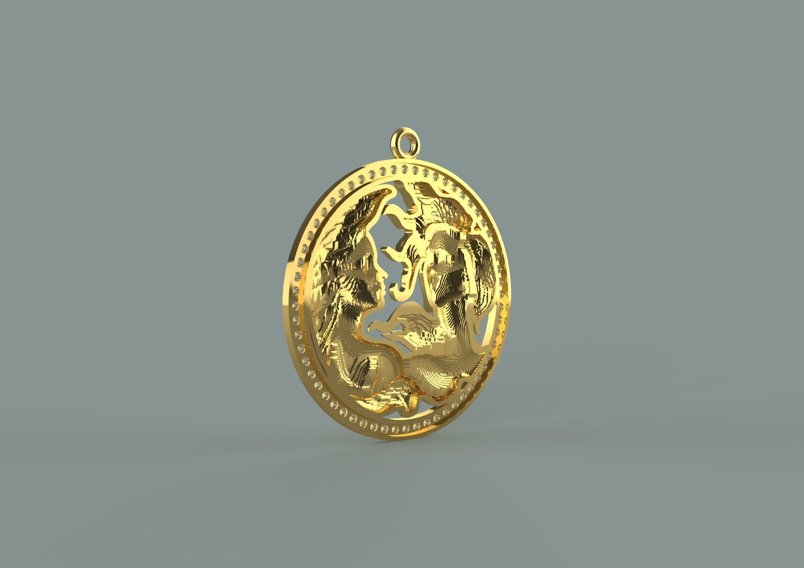 twin pendat  3D print model_4