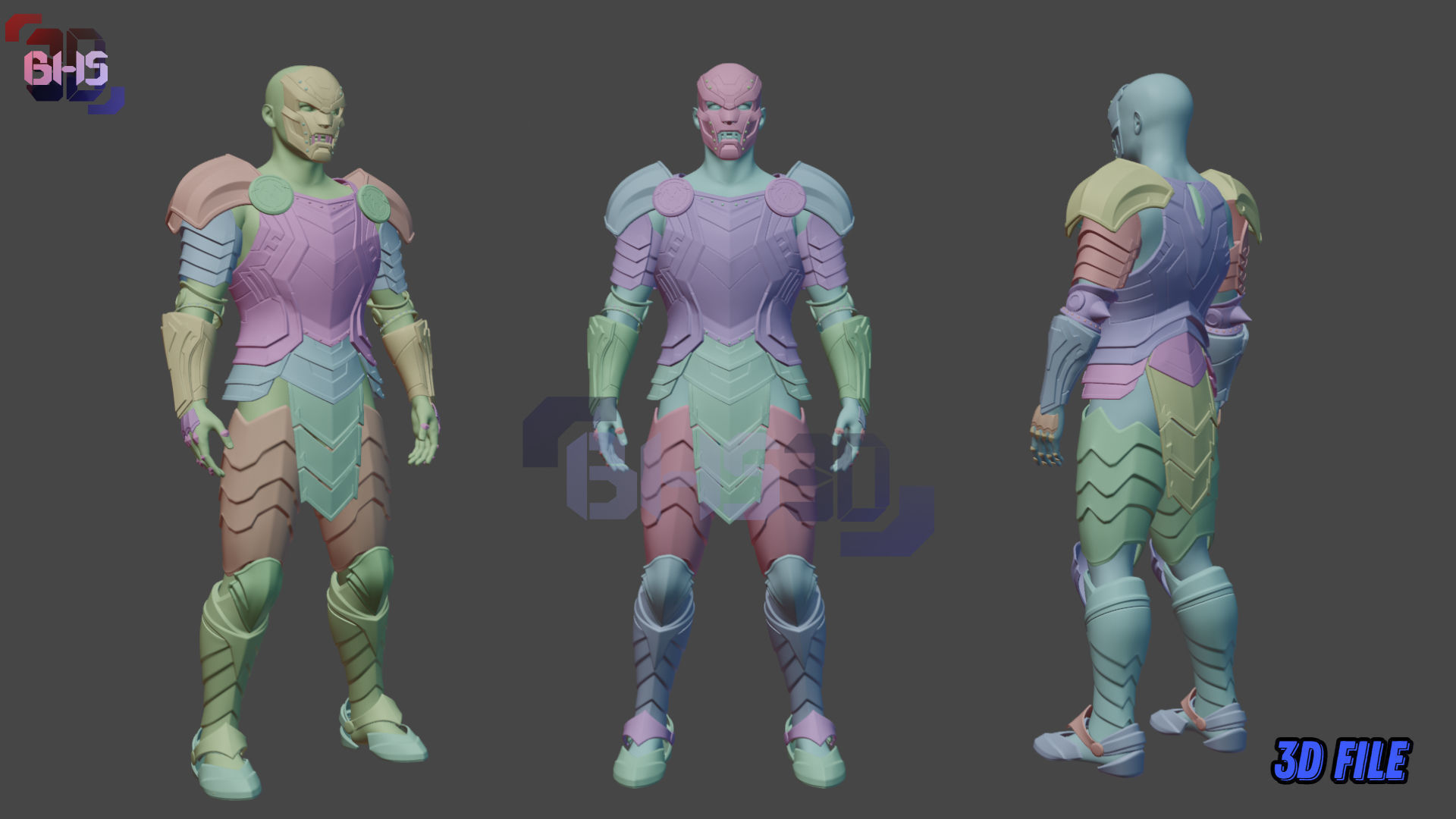 Absolute Doom Set Armor 3D STL File 3D print model_9