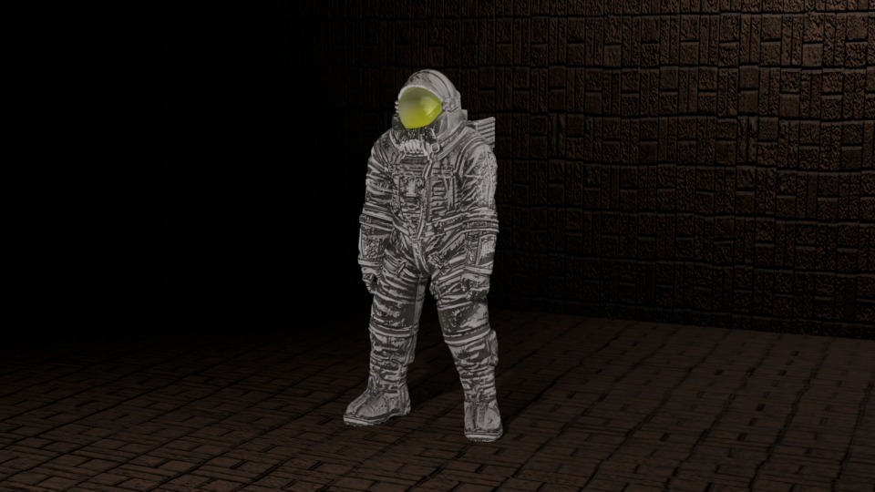 ASTRONAUT TOP Rigged SCi FI  Low-poly 3D model_2