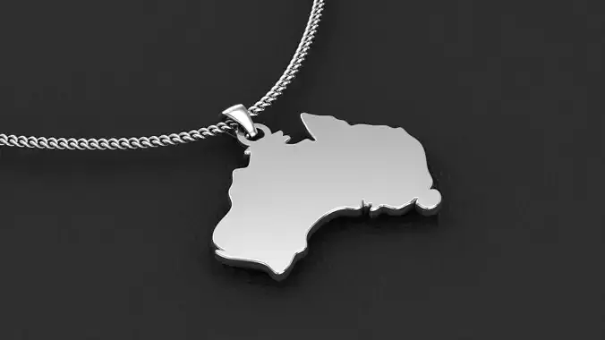 Australia MAP Pendant 3D print model