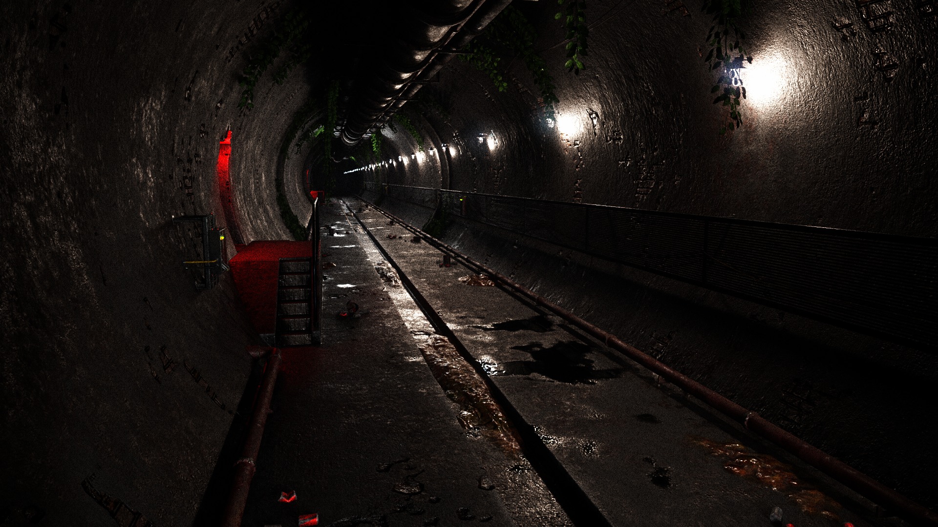 Underground Sewer Tunnel pack Low-poly 3D model_8
