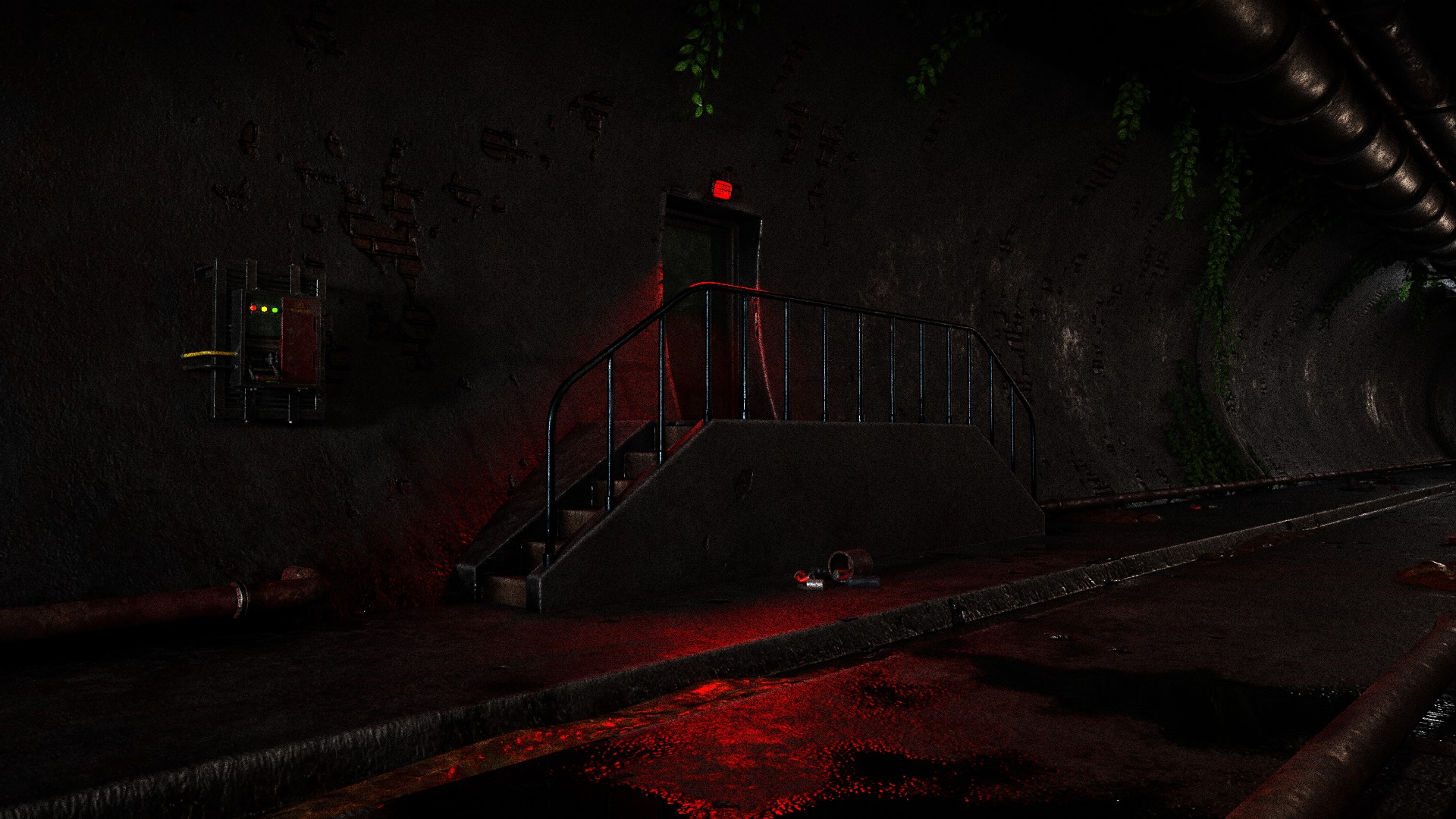 Underground Sewer Tunnel pack Low-poly 3D model_9
