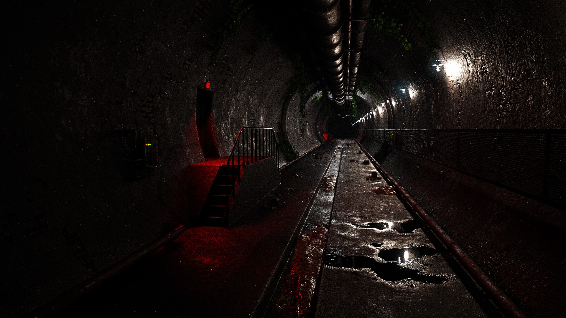 Underground Sewer Tunnel pack Low-poly 3D model_6