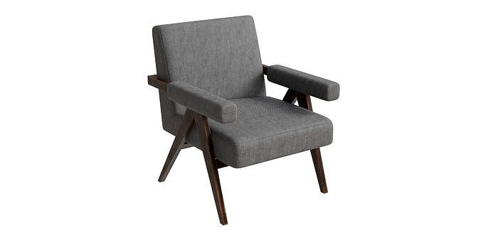 Scandinavian Accent Chair Low-poly 3D model