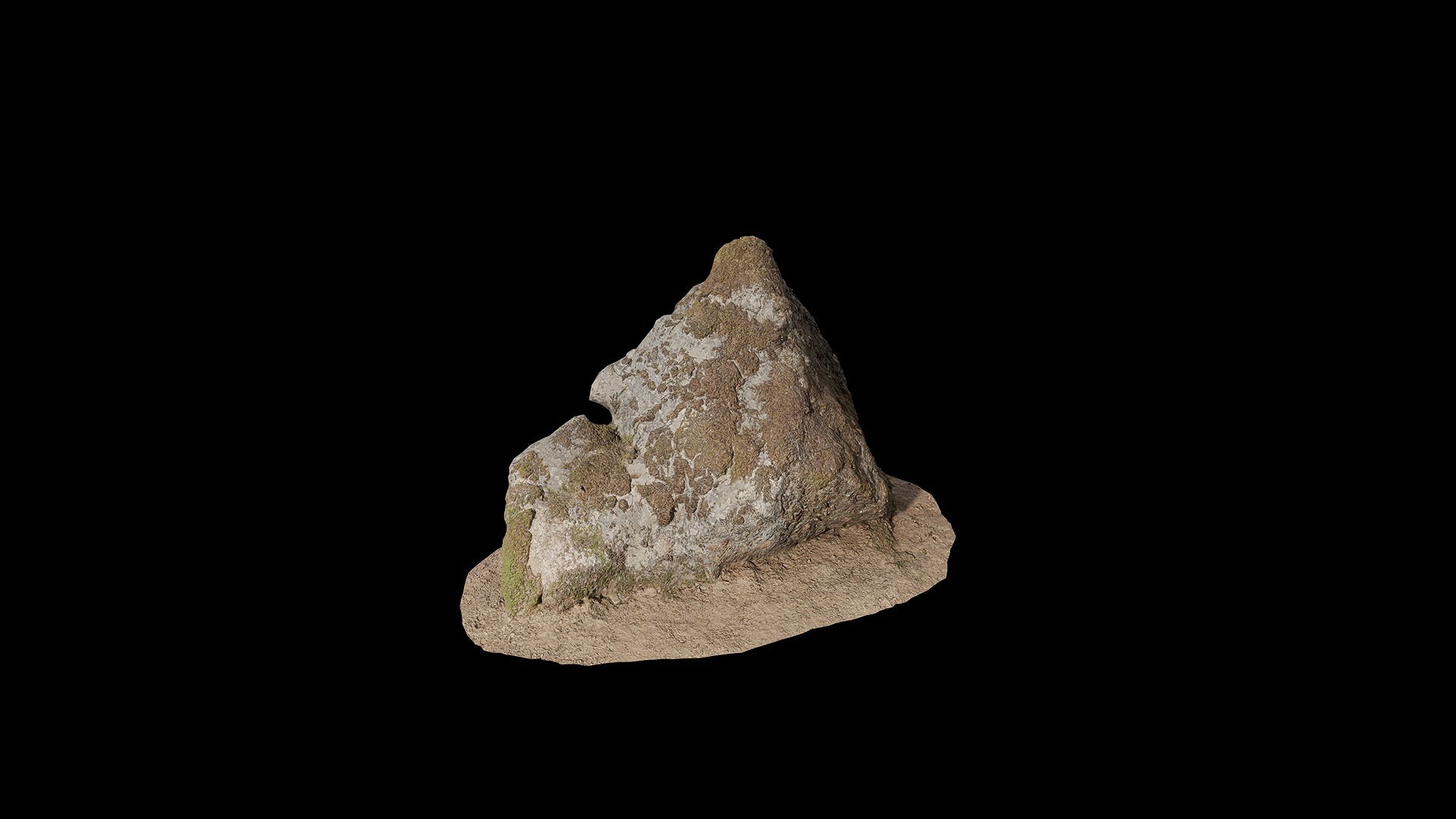 Anydrafts Mossy Rock 32 Low-poly 3D model_7